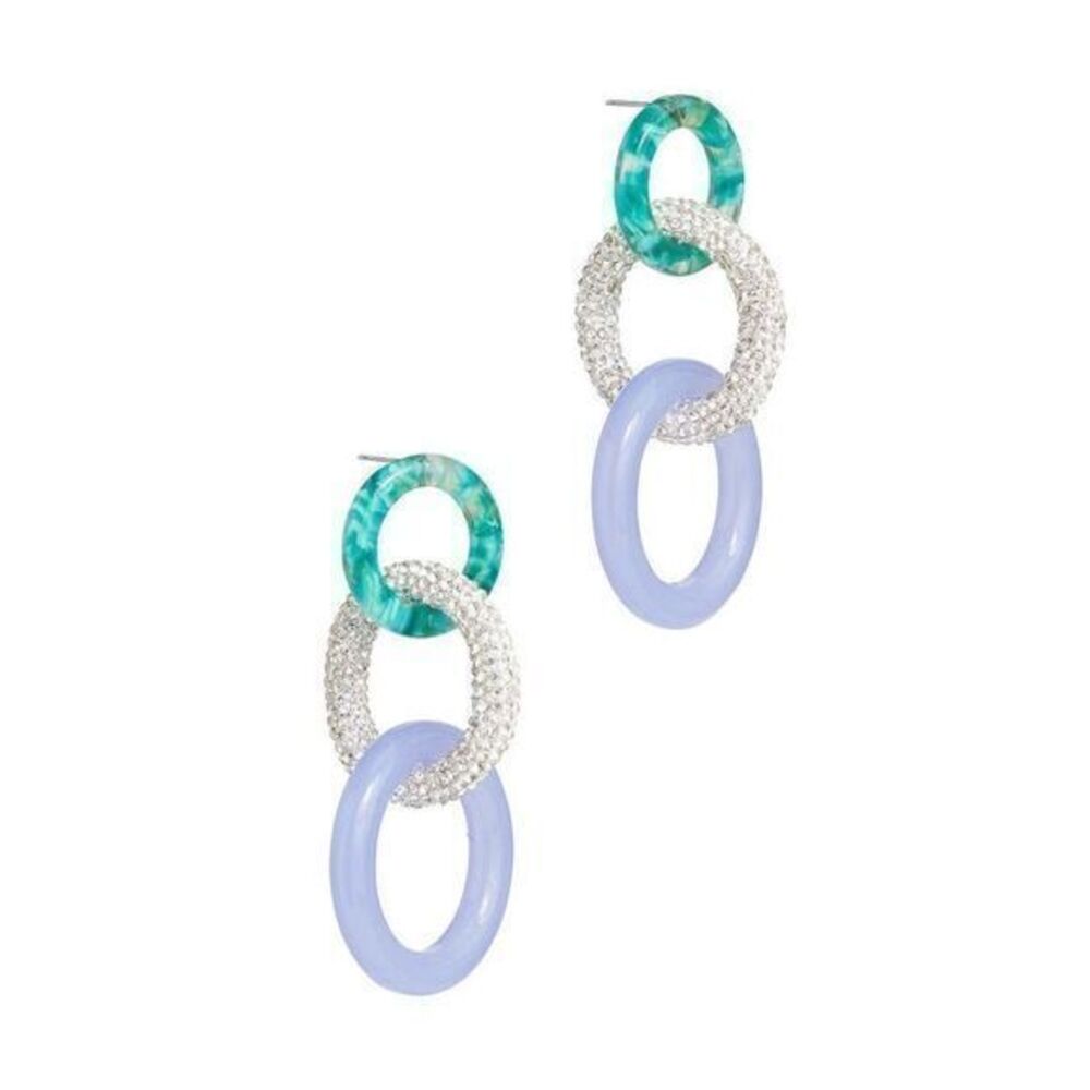 LELE SADOUGHIΒ Periwinkle Enchanted Multicolor Drop HoopsβEarrings